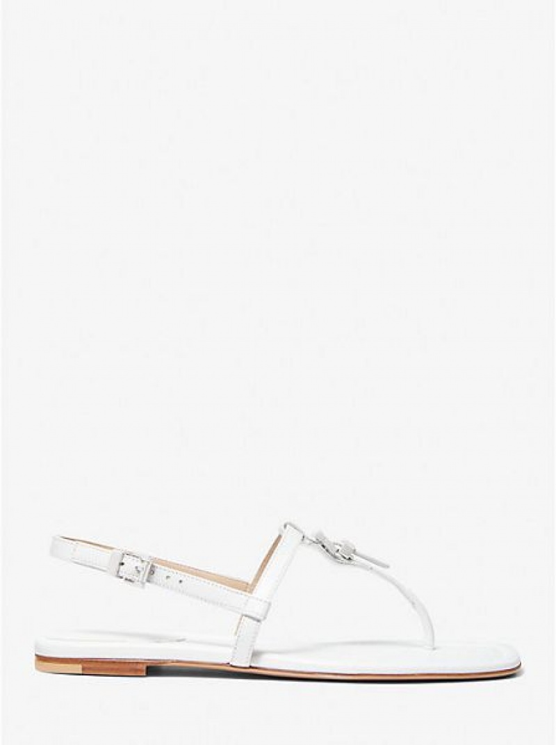 Michael Kors Sofia Leder Sandalen Damen Weiß | 495308-KGS