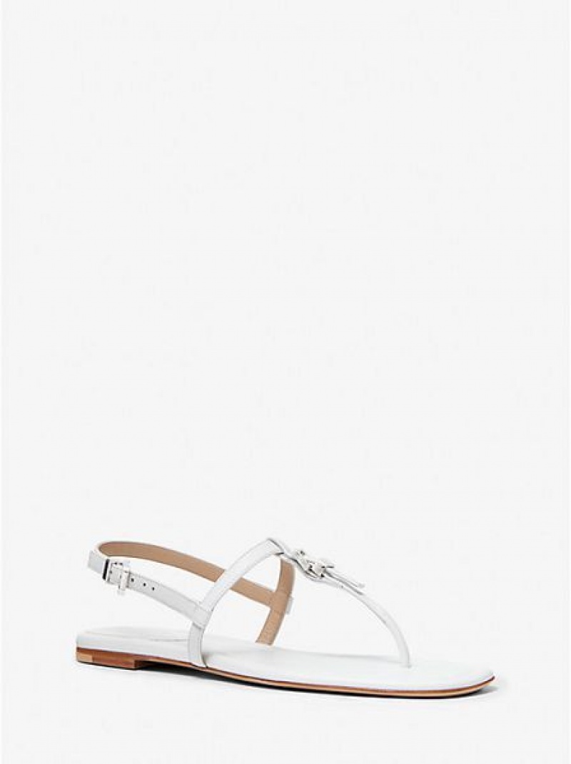 Michael Kors Sofia Leder Sandalen Damen Weiß | 495308-KGS