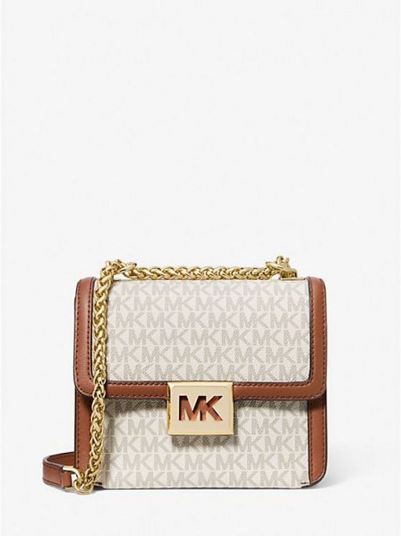 Michael Kors Sonia Small Logo Schultertaschen Damen Hellgelb | 086732-SEO